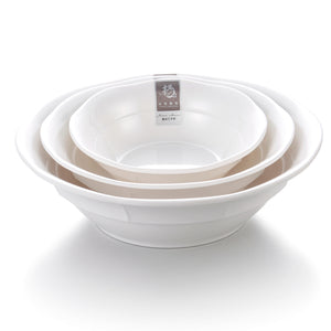 6 Inch Flower Edge White Melamine Bowl Sets B691GC