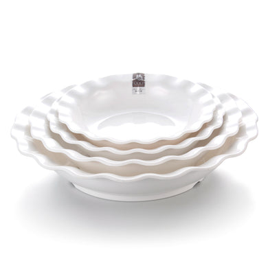 12 Inch Flower Design White Melamine Snack Bowl Set B8057GC