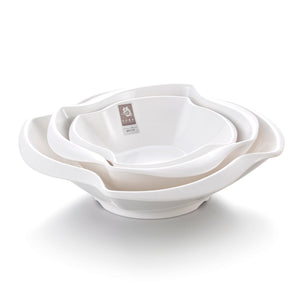 7.3 Inch White Twist Melamine Square Bowls B9005GC