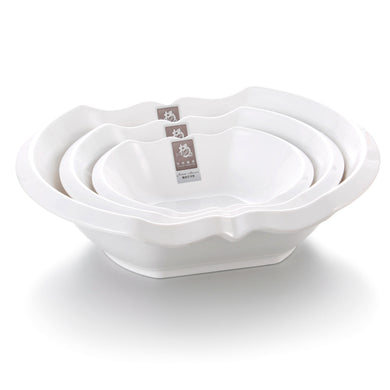 7 Inch Custom White Irregular Melamine Bowls B9107GC