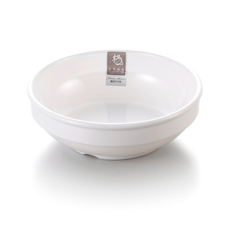 6.5 Inch Korean Style White Round Melamine Bowl J131050GC