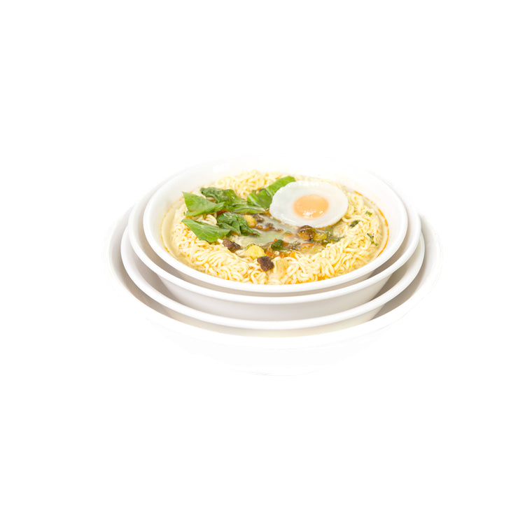 6.7 Inch White Round Melamine Udon Noodle Bowl J209703GC