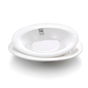 11 Inch Wide Rim White Round Melamine Bowls J221910GC