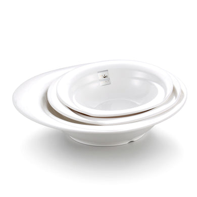 9.5 Inch Wide Rim White Melamine Dinner Bowl J231960GC