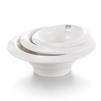 10 Inch White Round Melamine Deep Bowl Sets J232701GC