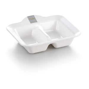 White Divided Melamine Serving Sauce Dish J321540GC