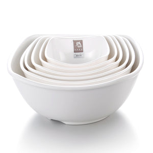 10 Inch Custom White Irregular Melamine Fruit Bowl Set J334430GC