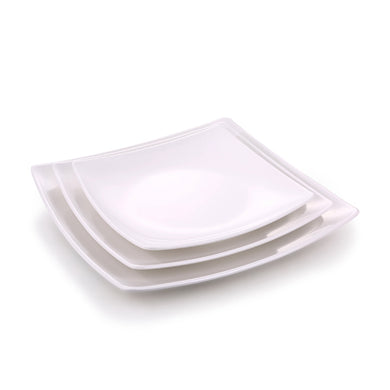 12 Inch White Square Melamine Dinner Plate J419042GC