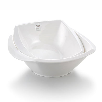10.5 Inch White Square Melamine Deep Salad Bowl J431870GC