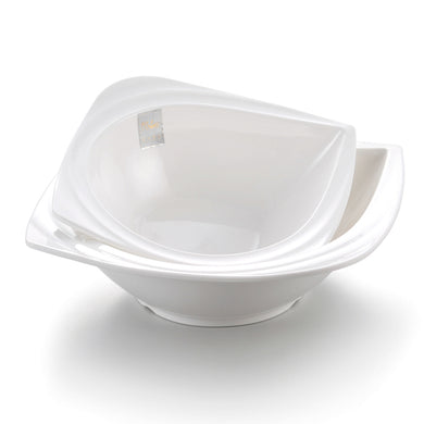 10 Inch White Shell Shape Melamine Salad Bowl J431880GC