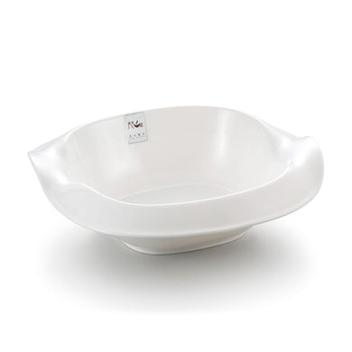 10 Inch Custom White Irregular Melamine Salad Bowl J436670GC