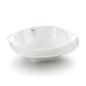 10 Inch Custom White Irregular Melamine Salad Bowl J436670GC