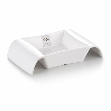 8 Inch Korean White Melamine Square Bowl With Handle J5121500GC