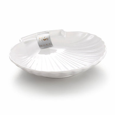 Modern White Small Melamine Seashell Sauce Dish J517480GC