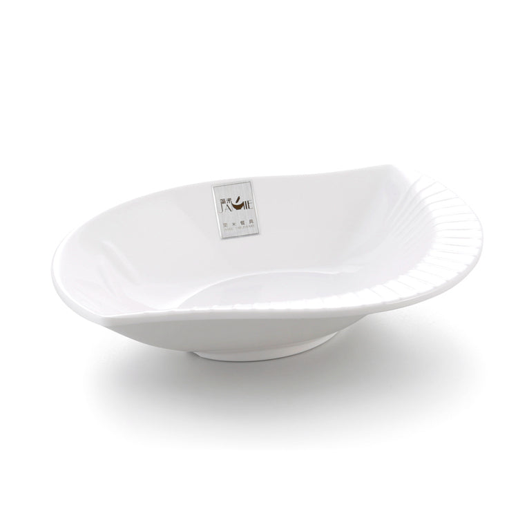 8.5 Inch White Seashell Melamine Serving Bowl J631920GC