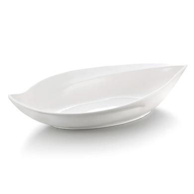 21.5 Inch White Large Boat Shaped Melamine Bowl J643090GC