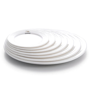12 Inch White Restaurant Melamine Flat Plates JB11576GC