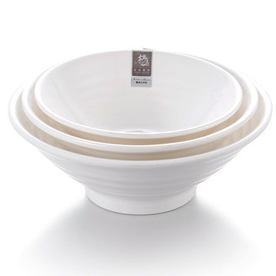 8.5 Inch White Round Melamine Udon Noodle Bowls LB085GC