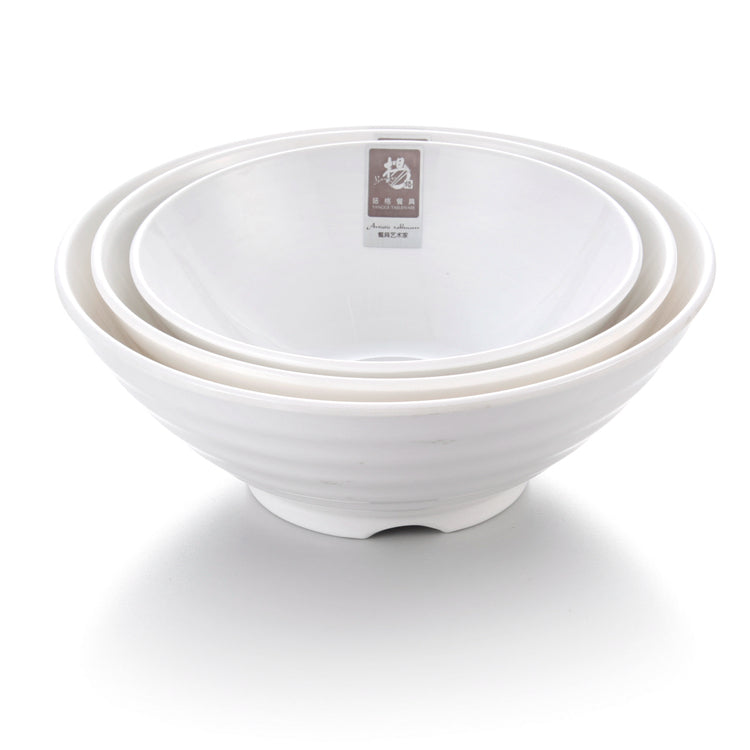 7.75 Inch Anti Slip White Melamine Ramen Bowls LB775GC