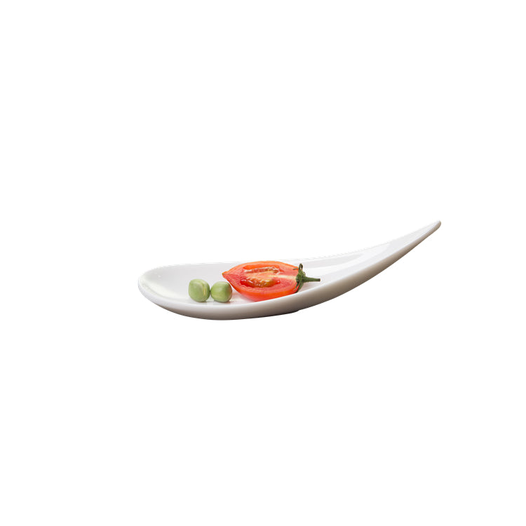 6 Inch White Melamine Serving Spoon LM142070GC