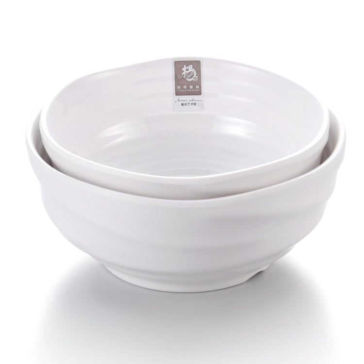 8 Inch White Restaurant Melamine Udon Noodle Bowls NFK008GC