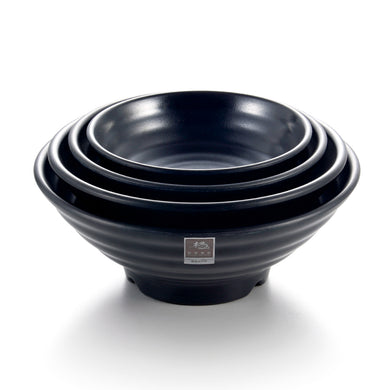 9 Inch Non Slip Black Round Melamine Ramen Bowls 1009LMS