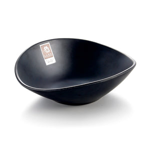 8 Inch Black Irregular Melamine Salad Bowl 138MS