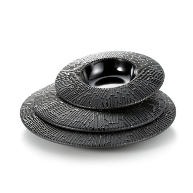 7 Inch Black Matte Melamine Round Plates 21002MS