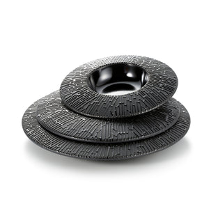 7 Inch Black Matte Melamine Round Plates 21002MS