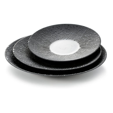 11.8 Inch Black Matte Melamine Deep Round Plates 21005MS