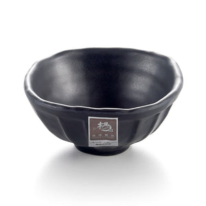 4.5 Inch Black Matte Melamine Square Bowl 545MS