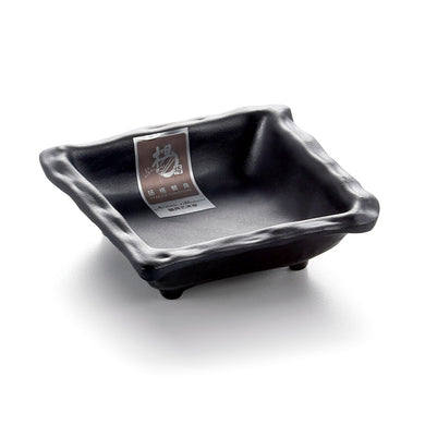 3.7 Inch Black Matte Melamine Square Bowl 737MS