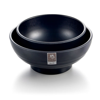 7.5 Inch Japanese Black Matte Melamine Round Noodles Bowls A1207MS