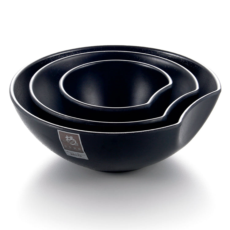 7.8 Inch Black Matte Melamine Irregular Bowls A1308MS