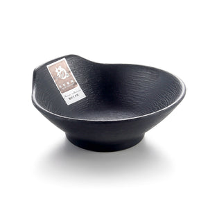 Black Matte Melamine Irregular Bowl A67MS