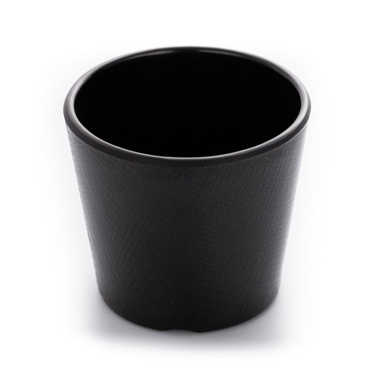 New Matte Black Melamine Water Cup With Chequer Pattern