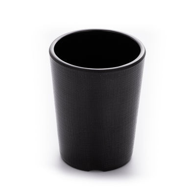 Matte Black 3 Inch Melamine Drink Cup With Chequer Pattern