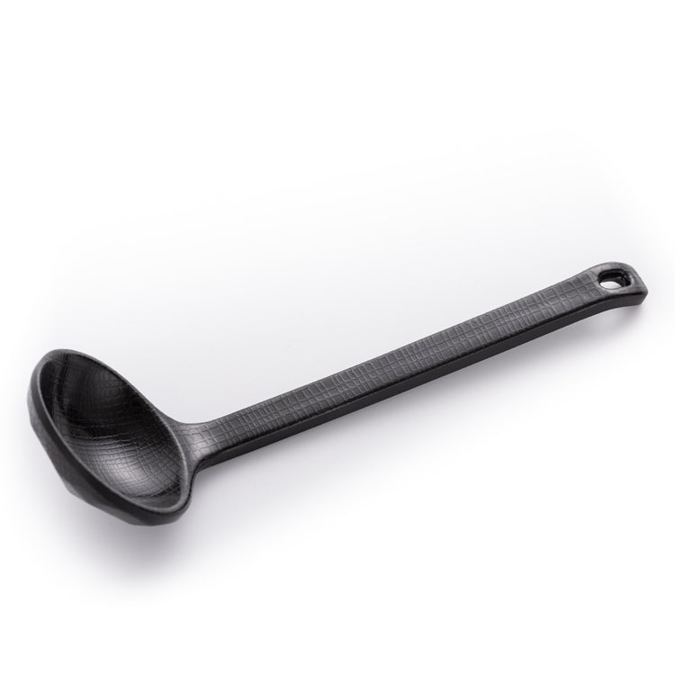 New Matte Black Soup Spoon With Chequer Pattern