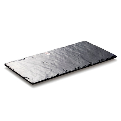 14 Inch Black Matte Rectangular Melamine Flat Plate G416911MS