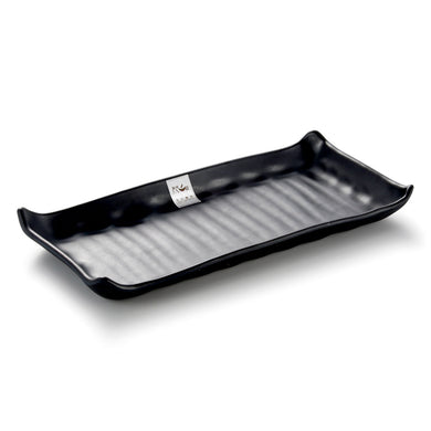 11 Inch Black Matte Rectangular Melamine Sushi Plate G416950MS