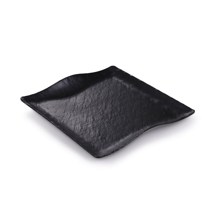11 Inch Black Matte Square Melamine Dinner Plate JM16915MS