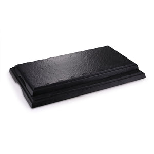 20.7 Inch Black Matte Rectangular Melamine Flat Plates JM16930MS