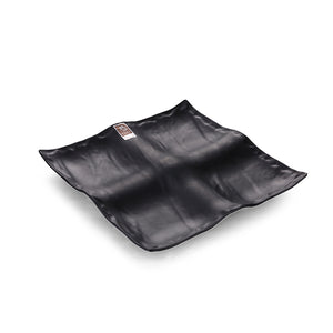 7.1 Inch Black Matte Square Melamine 4 Compartment Plate JM16954MS