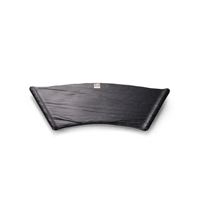 14.2 Inch Black Matte Fan Shape Melamine Steak Plate JM16971MS