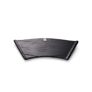 14.2 Inch Black Matte Fan Shape Melamine Steak Plate JM16971MS