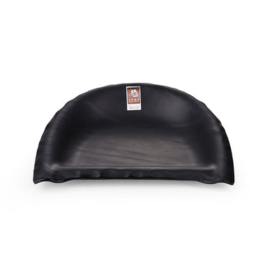 8.3 Inch Black Matte Irregular Melamine Food Plate JM16982MS