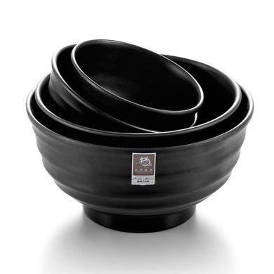 5 Inch Black Matte Melamine Non Slip Deep Bowls JW1105MS