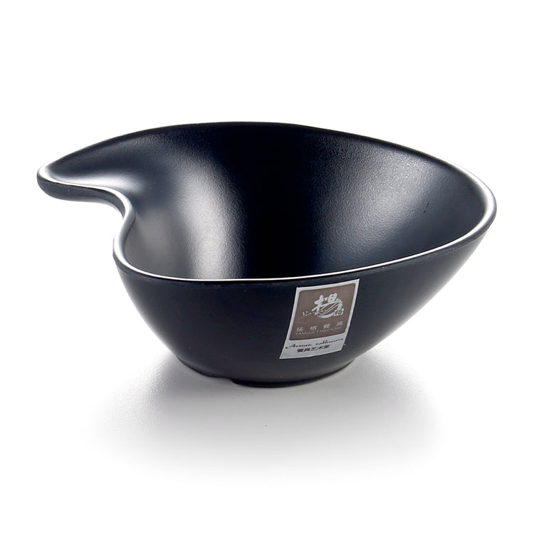 Matte Black Melamine Noodles Bowl with Single Ear JW2325MS