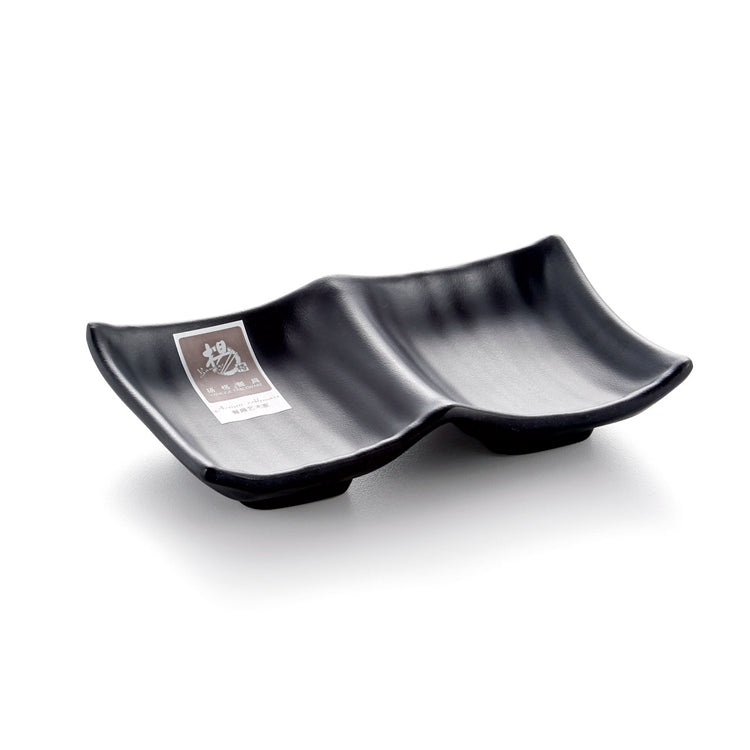 Black Double Melamine Condiment Dish JWT58MS