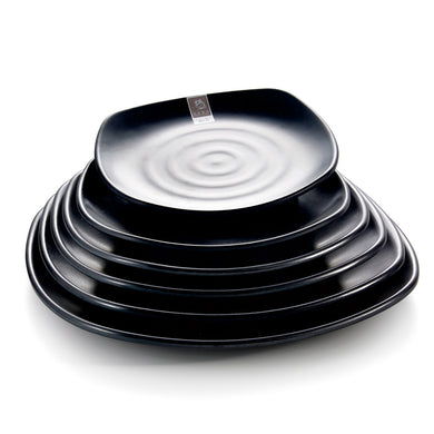 8.8 Inch Black Matte Melamine Charger Plates LJP1088MS